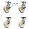 Service Caster 8 Inch Nylon Caster Set with Ball Bearing 4 Swivel Lock and 2 Brake SCC SCC-35S820-NYB-SLB-BSL-2-BSL-2 - alternate 1